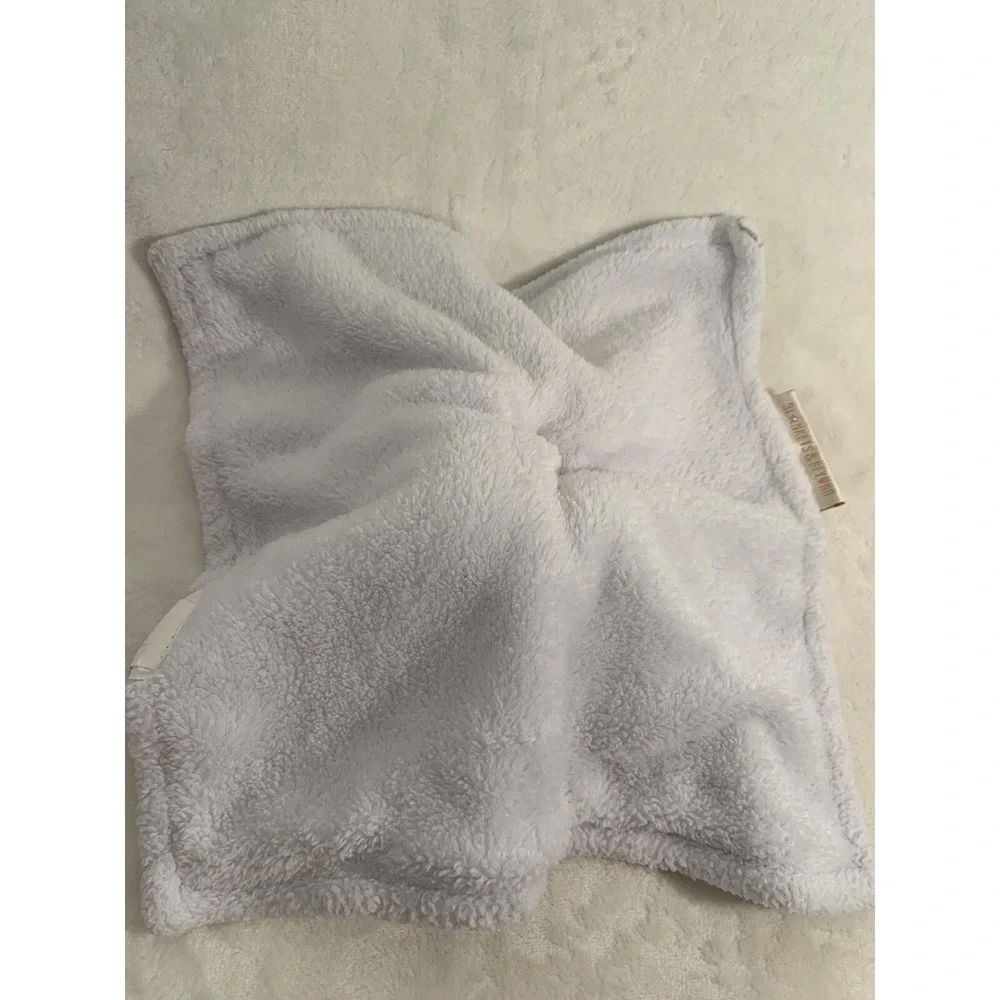 Blankets & Beyond Blue White Elephant Security Baby Blanket‎ Plush Lovey Toy